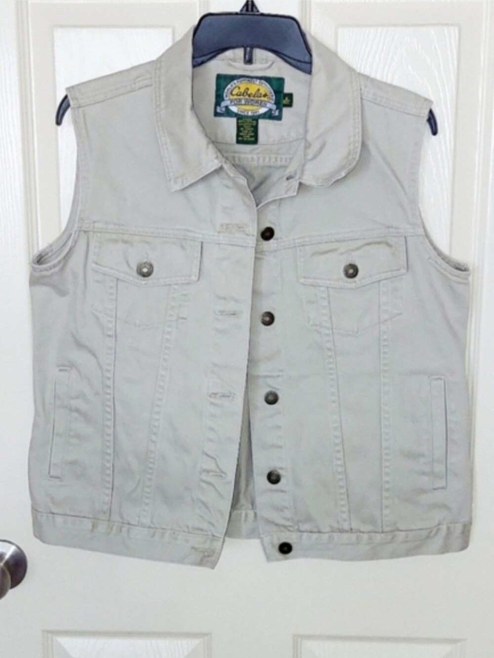 Cabela's Women's Denim Trucker Vest SZ M